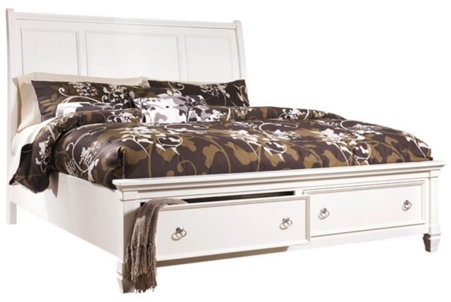 Millennium® by Ashley® Prentice 2-Piece White Queen Sleigh Storage Bed Set-2