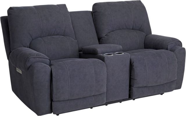 HomeStretch Showtime Graphite Power Reclining Loveseat with Power Headrest and Lumbar-0
