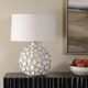 Uttermost® Hartley White Glaze Petal Table Lamp-2