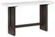 Signature Design by Ashley® Burkhaus White Sofa Table with Dark Brown Base-1