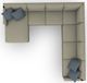 Best® Home Furnishings Customizable Trafton 5-Piece Left-Arm Facing Sectional and Chaise with Espresso Legs-3