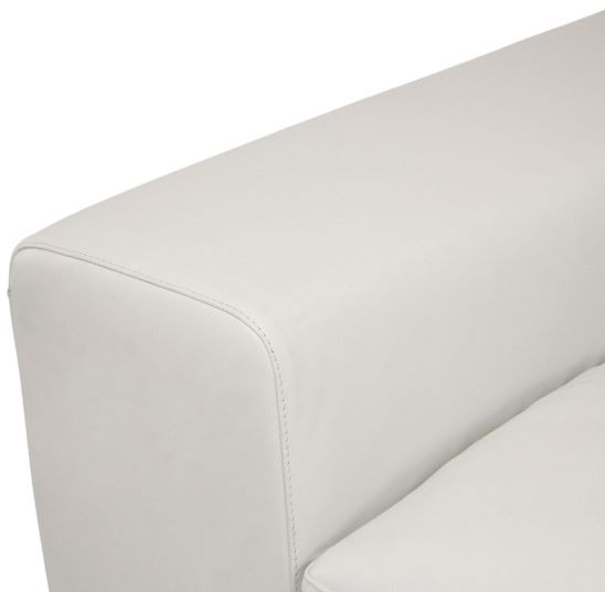 Michael Amini® Mia Bella Cream/Stainless Steel Leather Chair-2