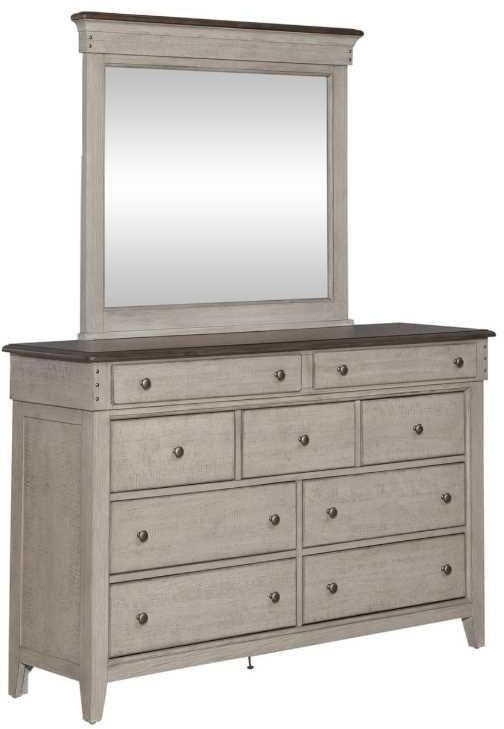 Liberty Furniture Ivy Hollow 3-Piece Dusty Taupe/Weathered Linen Queen Panel Bedroom Set-3