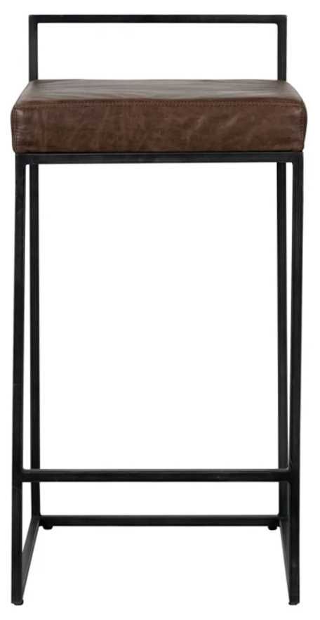 Classic Home Belfort Black/Cocoa Brown 26'' Counter Stool-1