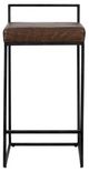 Classic Home Belfort Black/Cocoa Brown 26'' Counter Stool-1