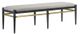 Currey & Company Visby Cerused Black/Brushed Brass Bench-0
