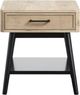 Magnussen Home® Fletcher Driftwood End Table with Black Base-2