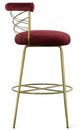 VIG Furniture Modrest Dakin Green Bar Stool Glam Red/Gold Barstool-2