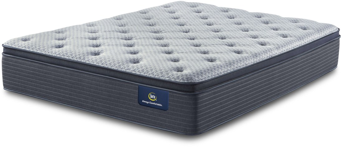 Serta Serene Sky Wrapped Coil Plush Pillow Top Queen Mattress Furniture Loft Osage City Kansas