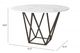 Zuo® Modern Tintern White Dining Table with Antique Brass Base-3