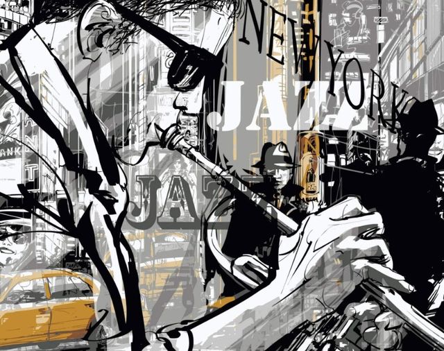 Classy Art Iridescent Jazz Nation Wall Art-0
