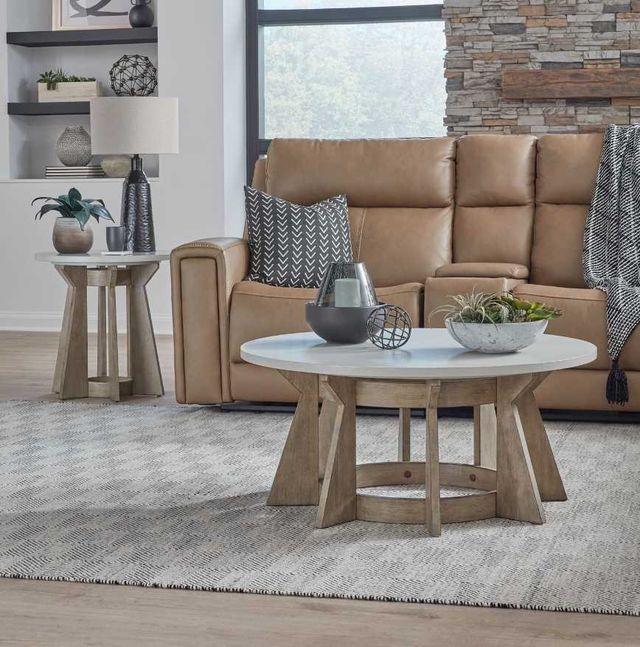 Liberty Furniture Berkley Square 3-Piece Khaki/Linen Round Accent Table Set-1