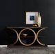 Hooker® Furniture Melange Presidio Dark Walnut Console Table with Gold Accents-1