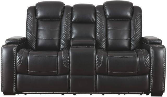 Signature Design by Ashley® Party Time 2-Piece Midnight Living Room Set with Power Reclining Sofa-2