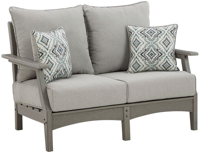 Signature Design by Ashley® Visola 4-Piece Gray Outdoor Seating Set-2