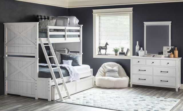 Legacy Kids Teen Flatiron White Twin/Full Bunk Bed-1