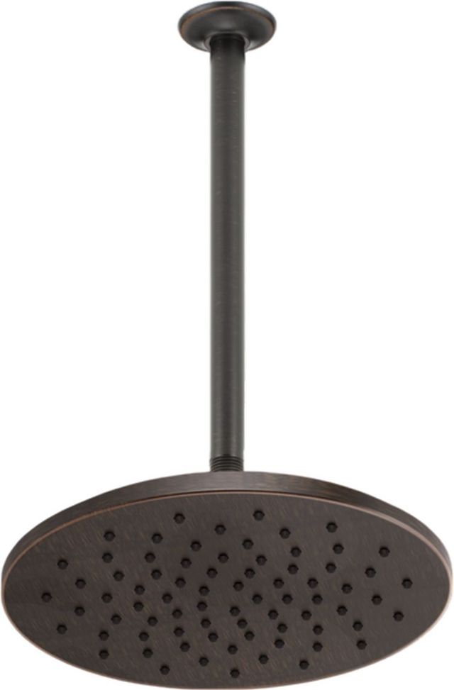 Brizo Essential™ Venetian Bronze® 13.44" Ceiling Mount Shower Arm and Round Flange-1