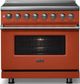 Viking® 5 Series 36" Spiced Cider Pro Style Induction Range with Polished Chrome Trim-3