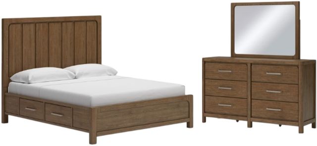 Signature Design by Ashley® Cabalynn 3-Piece Light Brown King Panel Bedroom Set-0