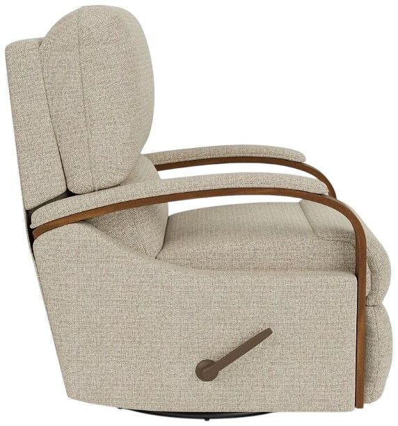 Flexsteel® Woodlawn Brown Truffle Swivel Gliding Recliner-2