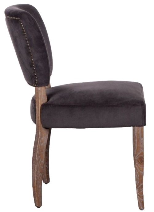 Home Trends & Design Mindy Asphalt/Napoleon Dining Chair-2
