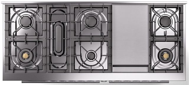Ilve® Professional Plus II 60" White Pro Style Dual Fuel Range-2