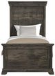 Elements International Park Ridge Charcoal Twin Panel Bed-1