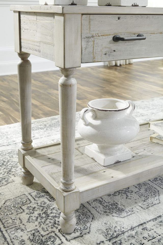 Signature Design by Ashley® Shawnalore Whitewash Sofa Table-1