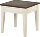 Steve Silver Co. Cayla Dark Oak End Table with Antiqued White Base-3