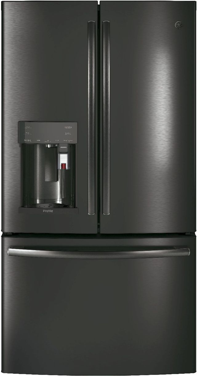 GE Profile™ 22.23 Cu. Ft. Black Stainless Steel Counter Depth French Door Refrigerator-0