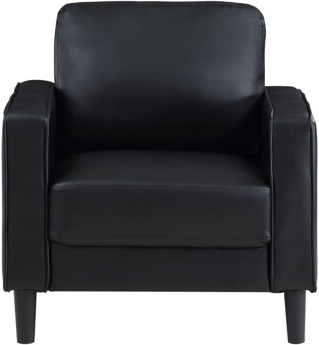 Coaster® Ruth Black Upholstered Track Arm Accent Chair-1