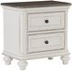 Homelegance® Baylesford Antique White/Brown-Gray Nightstand-0