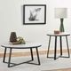 Coaster® Hugo 2-Piece White Occasional Table with Matte Black Base Set-5