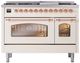 Ilve® Nostalgie II Series 48" Antique White Pro Style Dual Fuel Range-1
