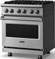 Viking® 5 Series 30" Stainless Steel Pro Style Dual Fuel (LP) Range with Polished Chrome Trim-3