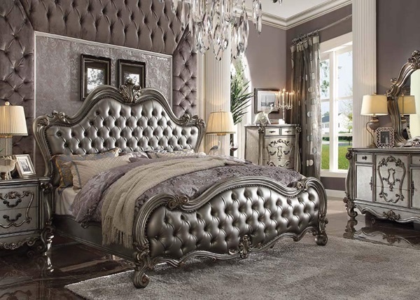 ACME Furniture Versailles II Antique Platinum/Silver California