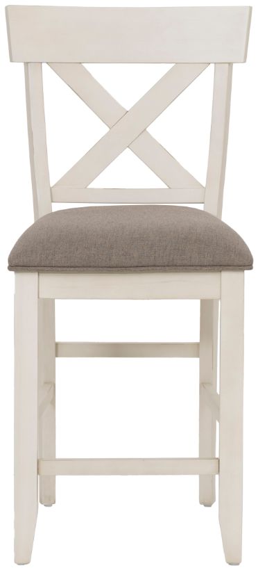 Coast2Coast Home™ Belsey 2-Piece Gray/White Counter Stool Set-3