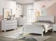 Elements International Sami White Upholstered Full Panel Bed-1