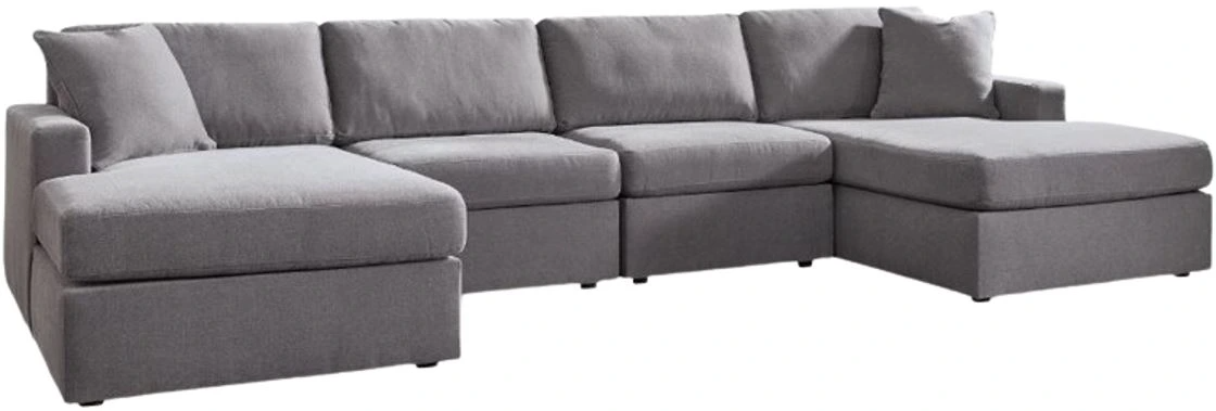Modmax 4 Piece Modular Sectional with Double Chaise