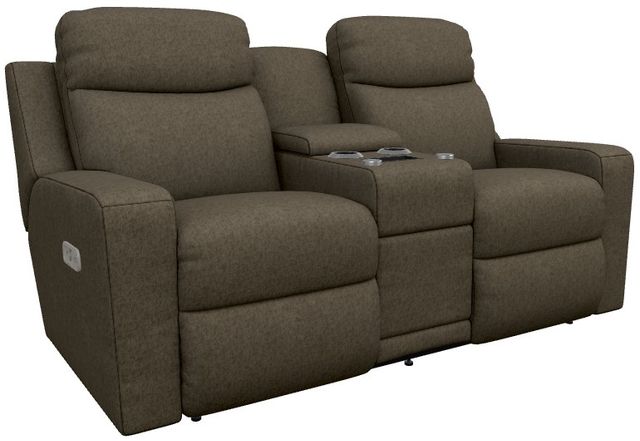 La-Z-Boy® Emmons Taupe Power Reclining Loveseat with Console and Headrest-0