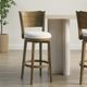 Armen Living Winsley 2-Piece Putty Brown/White Barstool Set-1