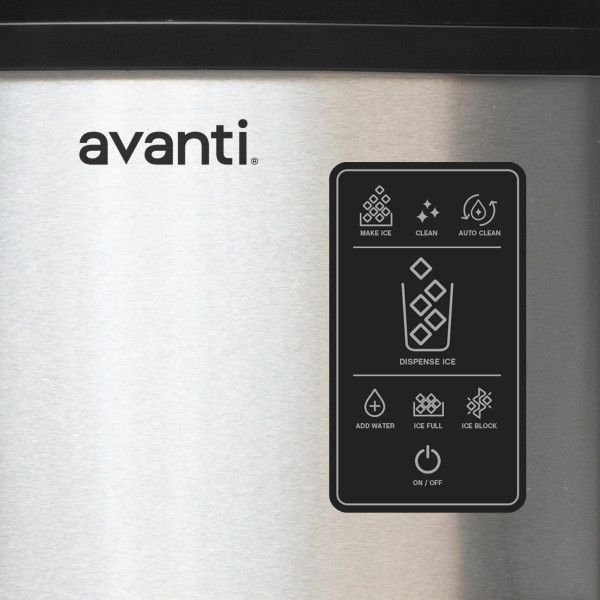 Avanti® 11” 33 lb. Stainless Steel Ice Maker-4