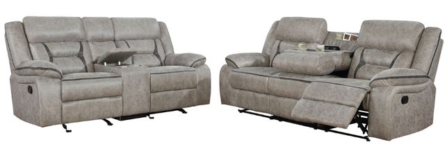 Coaster® Greer 2-Piece Taupe Manual Reclining Living Room Set-4