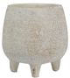 A & B Home Brown/White Round Footed Cement Planter-2