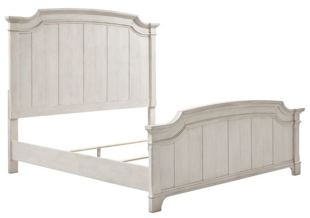 Benchcraft® Nashbryn 4-Piece Whitewash Queen Panel Bed Set-1