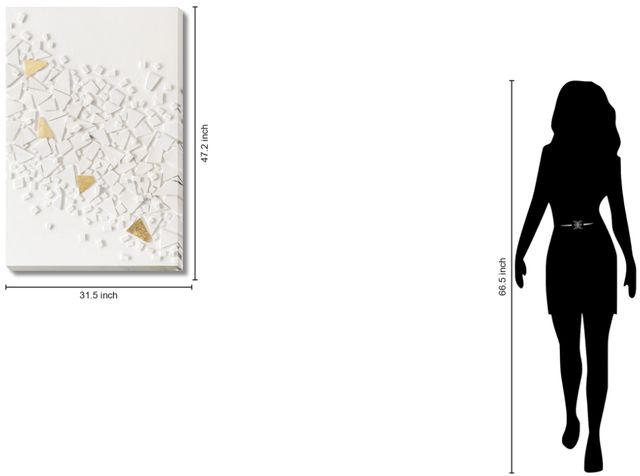 Classy Living Timeless Gilded Shards Modern Mosaic Wall Art-2