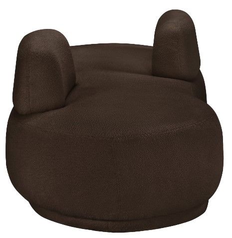 Meridian Furniture Argyle Brown Teddy Fabric Chaise-3