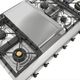 Ilve Nostalgie II 48” Stainless Steel Gas Rangetop with 8 Burners, Griddle and Burnished Trim-5