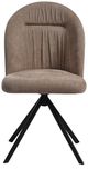 Armen Living Hallie Almond/Black Swivel Dining Side Chair-1