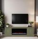 Legends Home Jordan Sagebrush Green 82" Fireplace Console-1